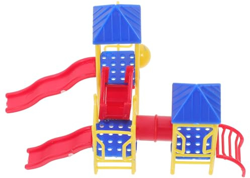 Hemobllo Modelo Miniatura de Tobogán para Parque Infantil Decoración de Mesa de Arena Material Ligero y Práctico para Miniaturas de Colores Aleatorios Amarillo Rojo Azul Color Aleatorio