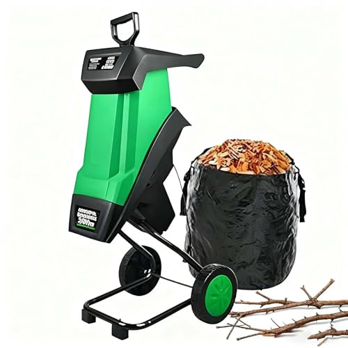 SIEEOUR 2400w Trituratore Ramo Elettrico, Cippatore Legno Giardino Con Larghezza Taglio 40mm, Contenitore Raccolta Staccabile 50l, S-istema Sicurezza E Design Portatile Per Cura Prato