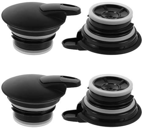 SHINEOFI 4pcs Replacement Coffee Carafe Lid Sealed Coffee Pot Cover Heat-Resistant Teapot Lid Leak-Resistant Carafe Top Replacement for Office Home Camping