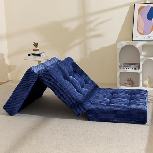 MAXYOYO Fällbar madrass 90 x 190 cm – 15 cm extra tjock minnesskum vikbar madrass, 3-delad gästmadrass för vardagsrum