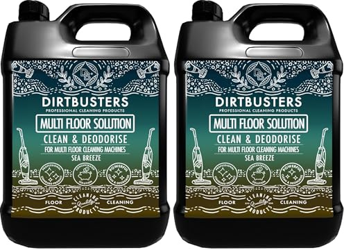 Dirtbusters Multi Floor Solution (5L), Multi Surface Floor Cleaner Liquid With Deodoriser For Hard Floor Cleaning Machines (Pack of 2)