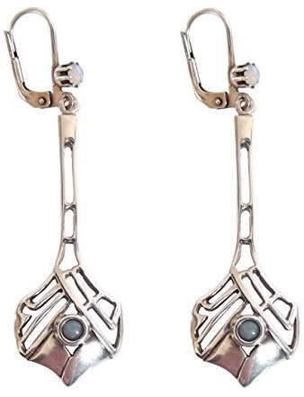 Boucles d'oreilles pendantes pour femme en argent sterling 925 Style art nouveau allemand