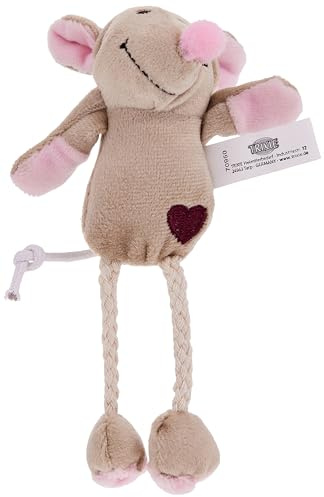 TRIXIE Maus, Plüsch, Katzenminze, 11 cm, beige