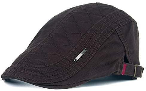 Kuyou sportmössa Newsboy platt keps Gatsby toppig mössa, kaffe, En Storlek