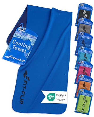 Kylande handduk perfekt som mikrofiber sporthandduk eller kylhandduk – mikrofiber kylhandduk för fitness, sport, resor, yoga – Airflip Cooling Towel