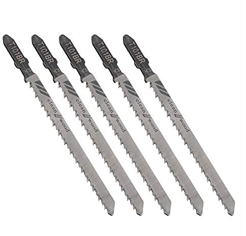 Lames de scie sauteuse Maso 5 pcs T101br scies sauteuses Lame de scie sauteuse Lame universelle Jig Assortiment en métal pour la coupe de bois en PVC et coupe Plus - Bosch, Dewalt