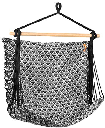 Spokey Hängesessel für In- und Outdoor Hängestuhl bis 120 kg belastbar | bequemes Hängesitz für Garten, Terrasse und Zimmer, Stuhl zum Aufhängen (Schwarz)