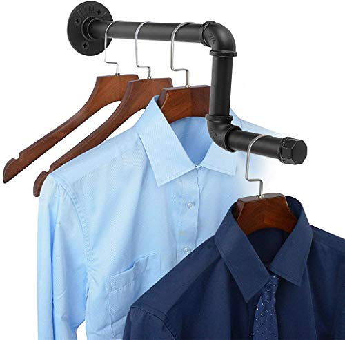SUMNACON Industrial Pipe Clothes Rack Rustic Iron Garment Storage Display Rail for Store, Living, Wardrobe Coat