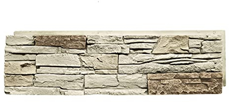 GenStone Faux Stacked Stone Panel 41 x 11.25 in Vanilla Bean Color for Do It Yourself Friendly Home Improvement Projects