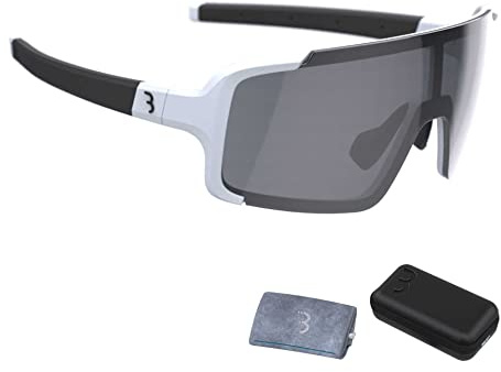 BBB Cycling Fahrradbrille Fahrrad Sonnenbrille Herren und Damen Coole Sportbrille Schnellbrille Radbrille Radsportbrille Sport Sunglasses Men and Women MTB und Rennrad Chester BSG-69T Matt Weiß