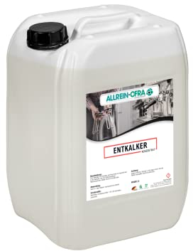 Allrein Entkalker von der schnell und effektiven Wirkung können Geräte aus der Industrie sowie im Haushalt, wie Kaffeemaschinen, Kaffeevollautomaten, Pad-Maschinen, Wasserkocher uvm. KONZENTRAT