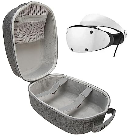Cuifati Hartschalen-Tragetasche für PS VR2-Gaming-Headset, PS VR2-Schutztasche, tragbare PS VR2-Hülle mit Objektivschutzabdeckung, Touch-Controller-Zubehör für unterwegs