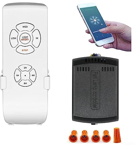 RANRAO Kit de télécommande de Ventilateur de Plafond Universel de Petite Taille, télécommande de Ventilateur de Plafond WiFi Intelligent WiFi/Commande vocale Fonctionne avec pour Tuya