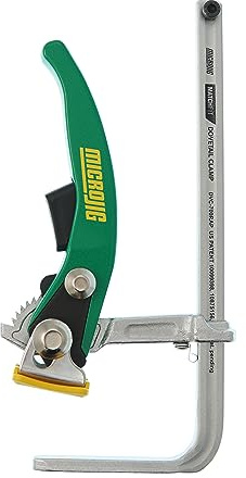 MicroJig MATCHFIT RAP Schwalbenschwanz-Hebelzwinge – Dovetail Ratchet Clamp mit 215 mm Spannweite & 270 kg Spannkraft – Für 12,7 mm / 14° Gratnuten – Einhandbedienung möglich