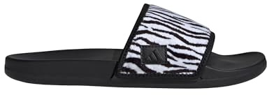 adidas Unisex ADILETTE COMFORT SLIDES, core black/Cloud white/core black, 12 UK