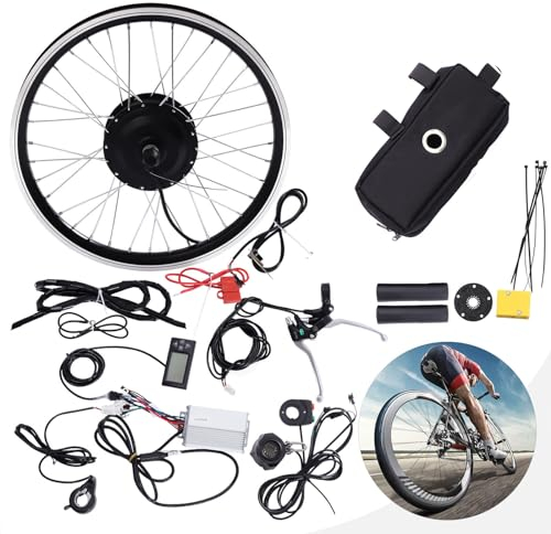 YyanLAK Elektrofahrrad Umbausatz, 36V 350W 20 Zoll Vorderrad Elektro-Fahrrad Kit, mit LCD Display Controller Bremse, Fahrrad Controller, Brushless Gear Series Nabenmotor
