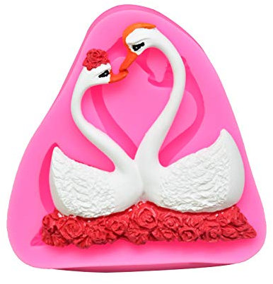 Moldes Tartas Silicona 5 Piezas De Moldes De Silicona Horneados Para Un Par De Pasteles De Chocolate Fondant Con Forma De Cisne A Ganso