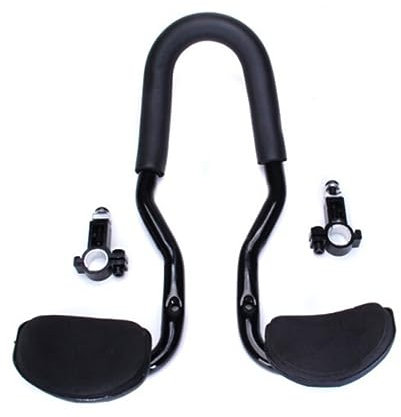 POPETPOP Aluminum Alloy Aero Rest Handlebar for Mountain and Road Bikes Black Cycling Bars Support