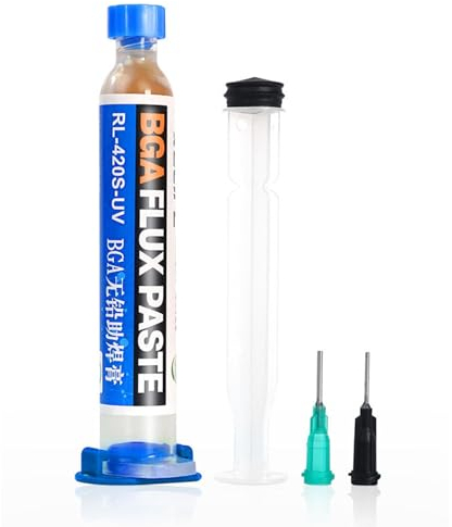 Okaywork Lötpaste Flussmittel, Flussmittel Löten, No-Clean Flussmittel Löten, BGA Solder Paste Flux, Bleifrei Lötflussmittel, Löten Lötflussmittel für SMD BGA LED PCB Elektronik Löten (10mL Spritzen)