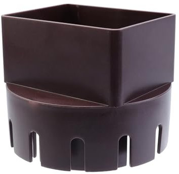 Pastlla Adattatore per grondaia per tubo di scarico, estensioni per tubo di scarico, adatto per grondaie quadrate da 7,6 x 10,2 cm, adattatore per tubo di scarico rotondo in PVC da 7,6 cm o 10,2 cm o