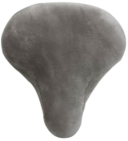 Yixasdw 11 * 11in, 12 * 12in 6 Colors Genuine Sheepskin Bicycle Seat Cover, Cushion Bicycle Seat Cover Sheepskin Cruiser With Sheepskin Bicycle Seat Cover/Pad Pure Wool Cushion (light gray, 12*12in)