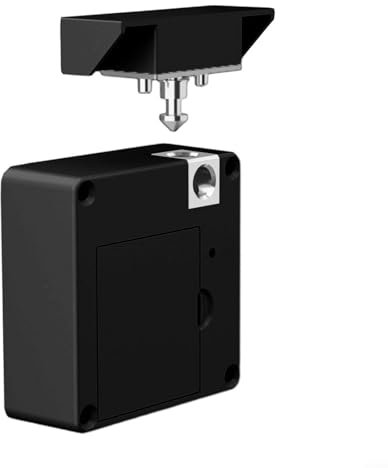 DIY Installation RFID Schrankschloss, Metall- und Kunststoffkonstruktion, USB-Stromoption (schwarz)