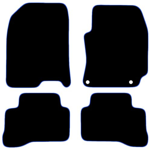 Hyundai Kona (OS) Hybrid 2020-2023 Car Mats UK-Made Tailored Fit Carpet Floor Mats Full Coverage Compatible Accessory Blue Trim
