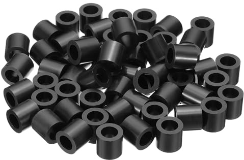 PATIKIL Arandelas Espaciadoras Redondas M10 de Toma Eléctrica ABS, 60 Piezas 10,2 mm ID, 16 mm OD, 18 mm de Longitud sin Rosca, Arandelas Espaciadoras Para Interruptores y Enchufes