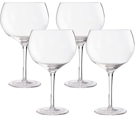 4-Pack Plastic Gin Glasses – Clear, Stylish and Durable, Perfect for Cocktails and Outdoor Events Reusable 600ml BBQ Party Cups G&T Drinkware
