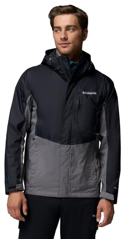 Columbia Pouring Adventure III Chaqueta, Impermeable, Diseño Transpirable, Capucha Ajustable, Bolsillos Seguros, Puños de Manga Personalizados, Estructura Compacta - Hombre