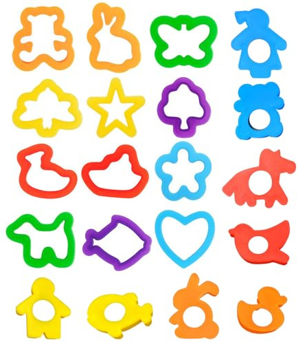 20 Pcs Modelling Dough Tools Set，Animal Shape Cutters for Clay and Dough