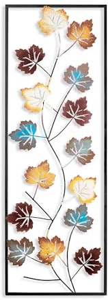 Wallity Handmade Decorative Metal Wall Accessory, 32 x 90 cm | 100% Metal (1.5 mm) | Unique Hand-Painted Design, Perfect for Home Decor & Personal Touch
