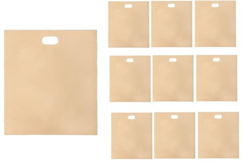 Pqahffowr Tostapane riutilizzabile per alla griglia antiaderente, sacchetto di plastica per , facile da aprire, toastie, 10 pezzi durevoli