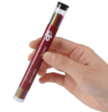 MROOFUL Recambios de mina de lápiz de 2,0 mm, 2B, mina de grafito colorida de lápiz mecánico de 2 mm para dibujo técnico y lápiz de dibujo técnico - 36 minas (colorido)