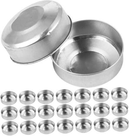 Veemoon 120 Pièces Moules à Bougies Aluminium Réutilisables Pour Bougies Kit De Fabrication Diy Décoration Intérieure De Noël