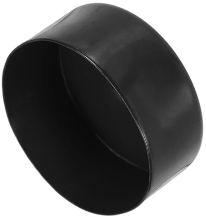 sourcing map 115mm (4 1/2) Rubber End Caps Round Vinyl Plug Black, 80mm H | Insert Plastic End Caps for Tubing, Fence, Pipe Post, Furniture, Railing