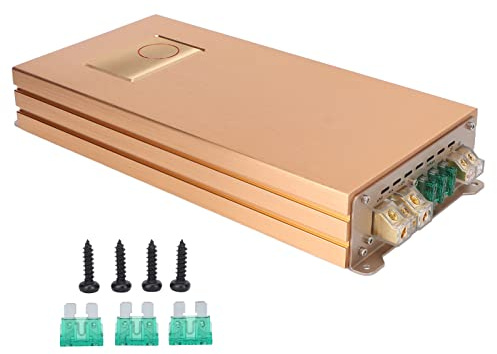 Gearwell Amplifier, Monoblock 1200W Car Subwoofer Power Amp 10Hz-300Hz, Single-Channel Bass Amplifier with Circuit Protection, Car Audio Power Module, Mono Amp, Mounting Kit