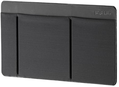 Trådlös mösshållare för bärbar dator – självhäftande bärbara möss och hårddiskhållare – 3-fickors elektroniktillbehör, förvaringsfodral för skolpendling högskolestudenter lärare