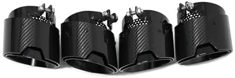Terminali di scarico Per BMW X3M X4M F97 F98 Tubo di scarico in fibra di carbonio con innesto diretto, puntale marmitta,4 pezzi/lotto Silenziatore di scarico(Nero)