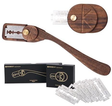 ROCKSHEAT Bread Lame Set with Blade Cover, Two Scoring Knifes with 5 Feather Blades, Dough Scoring Tool for Bread Baking, Sourdough Scoring Knife Dexterous-Cut Series Lame Bread Tool