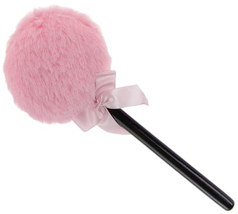OSALADI Esponja de Maquillaje Forma Piruleta Mango Largo y Felpa Delicada, Absorbe Sudor para Rostro y Cuerpo, Adecuado para Tutoriales de Maquillaje y Presentaciones en Escena