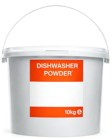 Commercial Dishwasher Powder 10kg - Professional Automatic Dishwashing Detergent, Heavy Duty Grease & Food Residue Remover, Catering & Hospitality Use