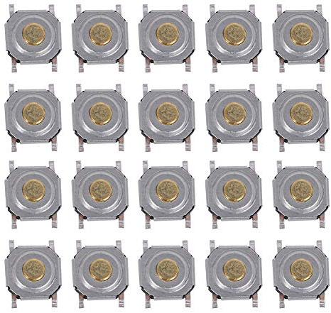 200 interruptores de botón pulsador táctiles, 50 mA 440 V, latón, impermeables, de tacto ligero, kit surtido de microinterruptores momentáneos ligeros para proyectos electrónicos.