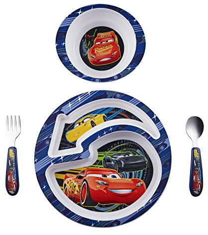The First Years Disney/Pixar Cars - Juego de alimentación (4 piezas)