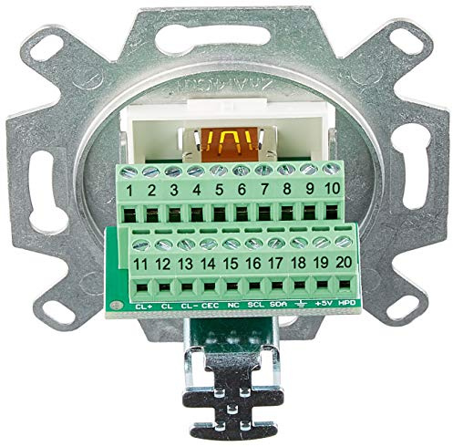 Rutenbeck HDMI-Anschlussdose 1-Fach - KM Up 0 rw - Reinweiß - 17010553