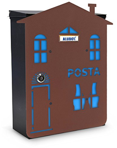 Alubox Casa 1 Cassetta Postale Mia con Sportello, Multicolore