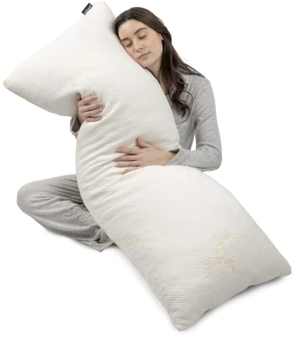 Milliard Traversin Oreiller de Corps en Mousse à Mémoire Oreiller pour Dormeur Latéral, Ultra Doux Housse en Bambou Amovible