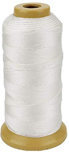 McFanBe Corde en Nylon Torsadée Corde de Ficelle pour Marquer des Projets de Bricolage de Jardinage Crafting Maçonnerie (1mm-656 Feet, Blanc)