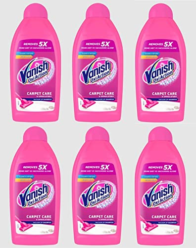 6 Vanish Hand Carpet Shampoo Oxi Action Carpet Care & Upholstery Cleaner 450ml