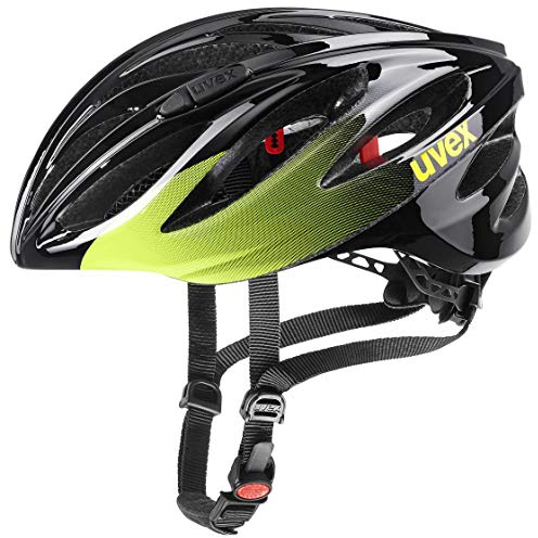 uvex boss race - säker performancehjälm för dam och herr - individuell storleksanpassning - optimerad ventilation - lime - anthrazit - 52-56 cm